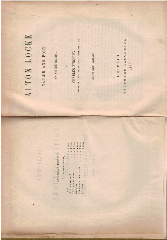 Alton Locke, Tailor and Poet. An Autobiography