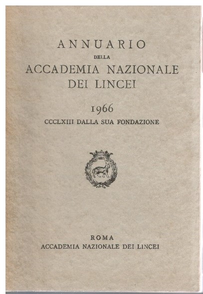 Annuario della Accademia Nazionale dei Lincei 1966