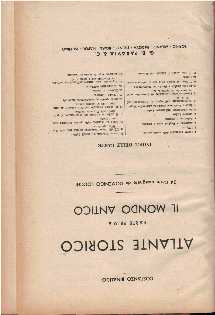 Atlante storico Parte prima. Il mondo antico