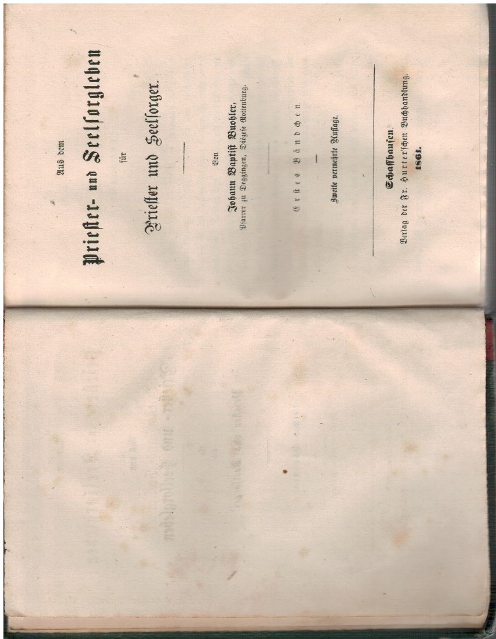 Aus dem Priester- und Seelsorgleben für Priester und Seelsorger