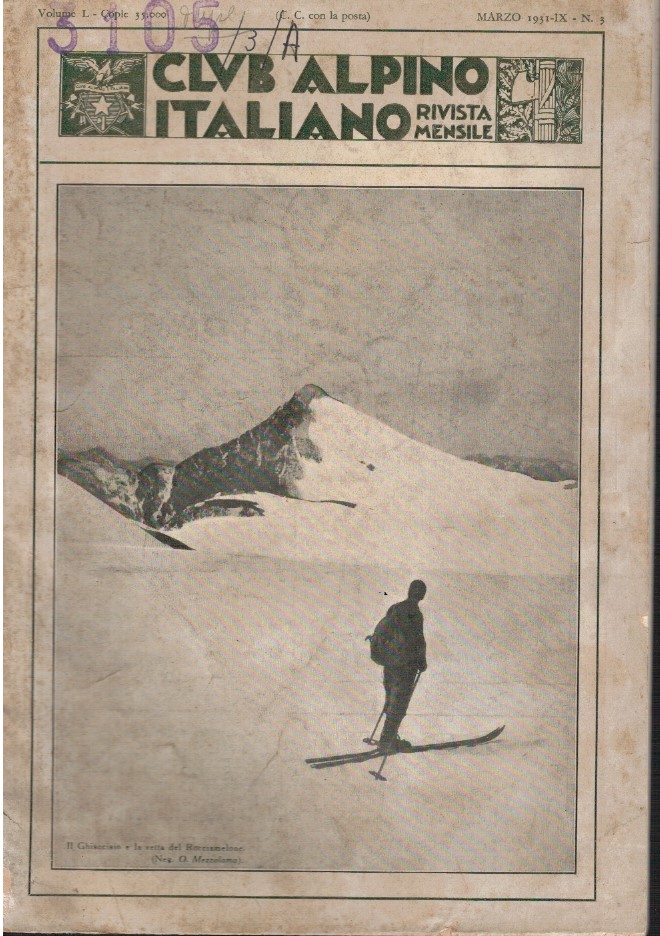 Club Alpino italiano rivista mensile N.3 Marzo 1931