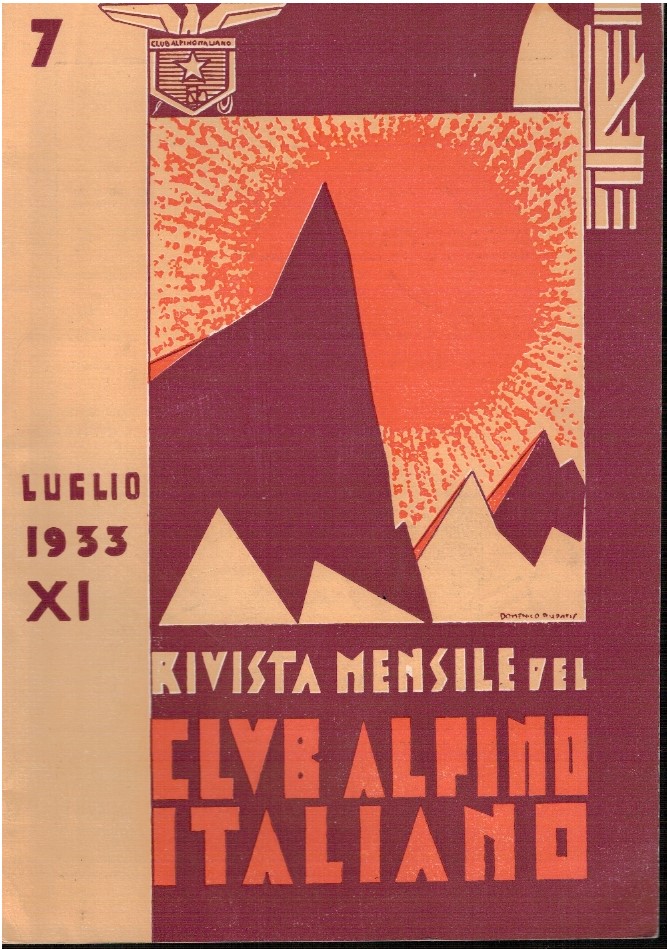 Club Alpino italiano rivista mensile N.7 Luglio 1933