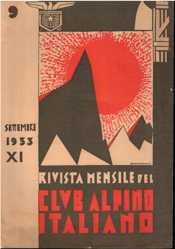 Club Alpino italiano rivista mensile N.9 Settembre 1933