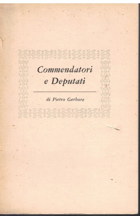 Commendatori e deputati