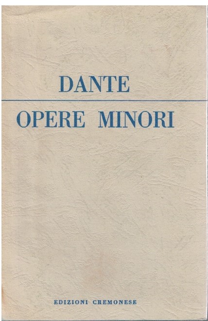 Dante Opere minori