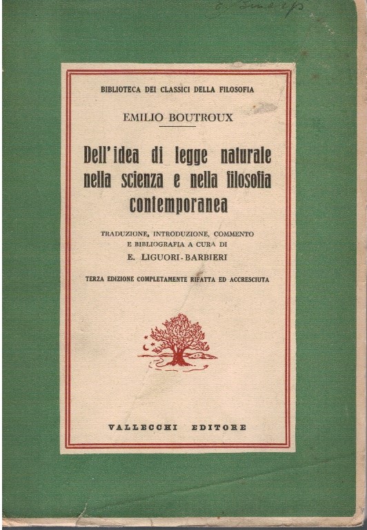 Dell'idea di legge naturale nella scienza e nella filosofia contemporanea