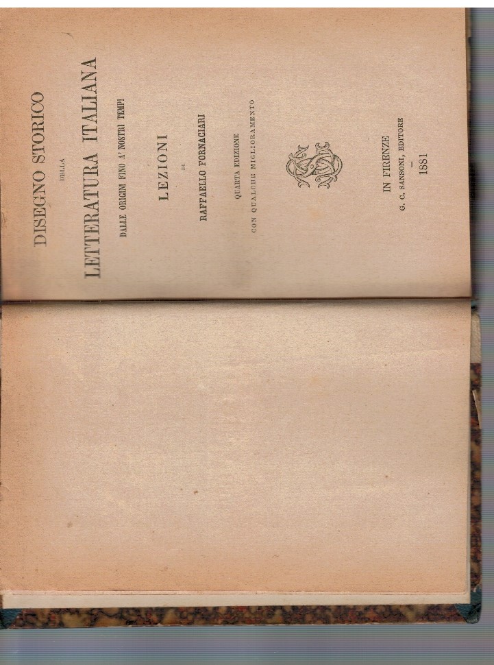 Disegno storico della letteratura italiana dalle origini fino a' nostri …