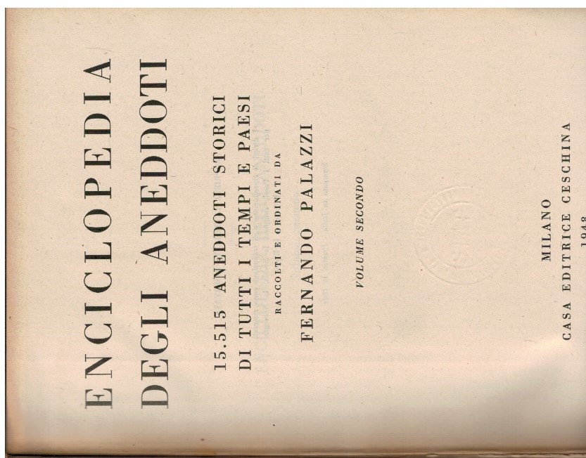Enciclopedia degli aneddoti Volume secondo