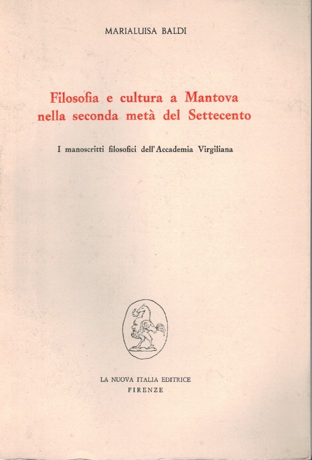 Filosofia e cultura a Mantova nella seconda metà der settecento