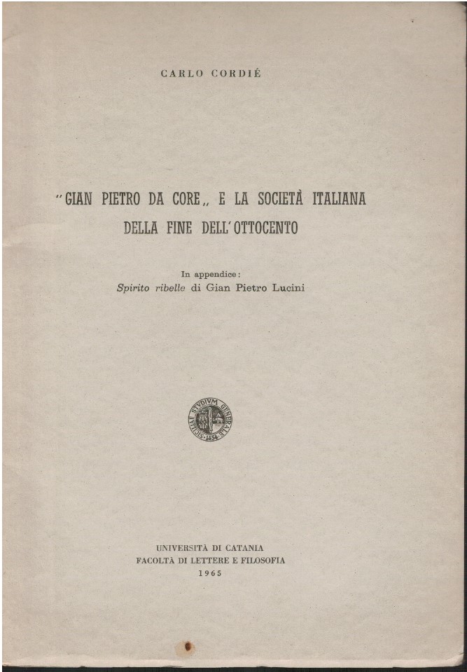"Gian Pietro da Core".e la società italiana della fine dell'ottocento
