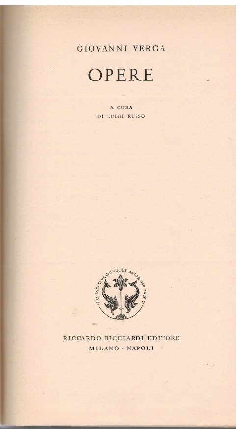 Giovanni Verga opere