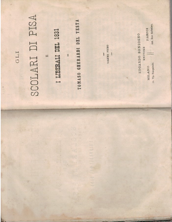Gli scolari di Pisa e i liberali del 1831 volume …