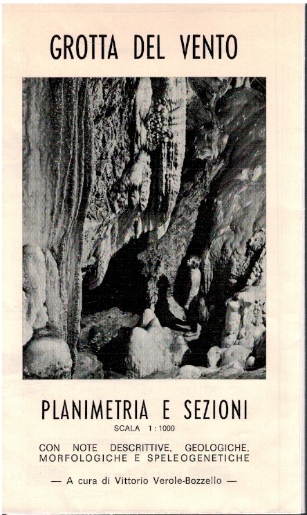 Grotta del vento. Planimetria e sezioni