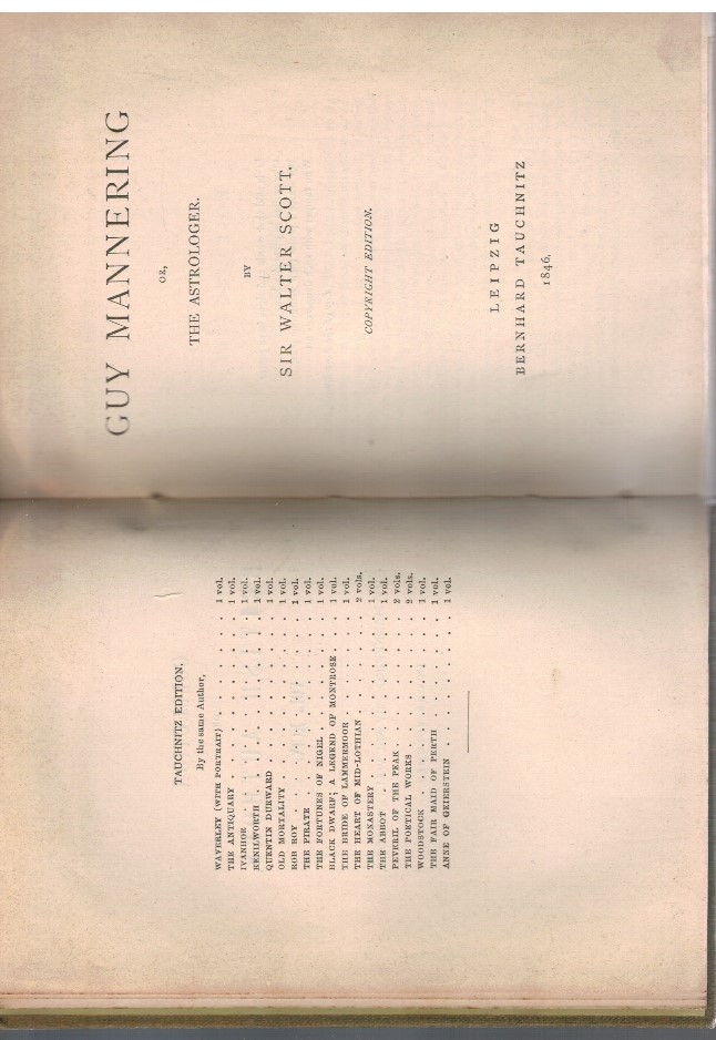 Guy Mannering or, the astrologer