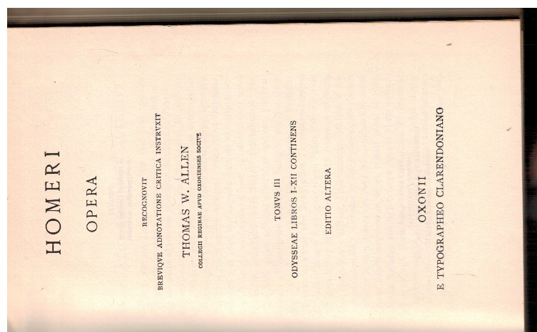 Homeri opera tomus III