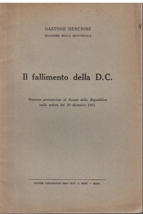Il fallimento della D.C.