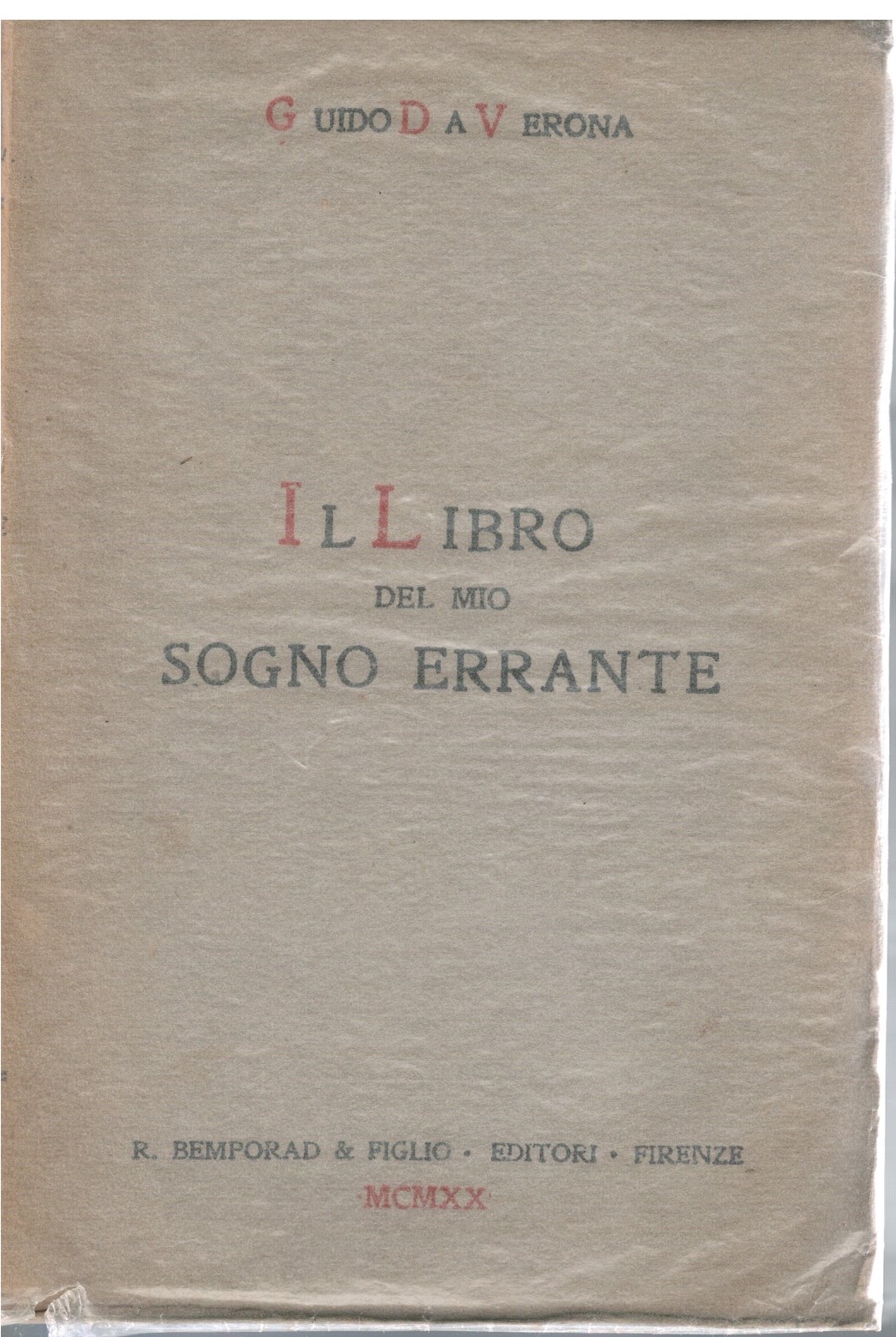 Il libro del mio sogno errante