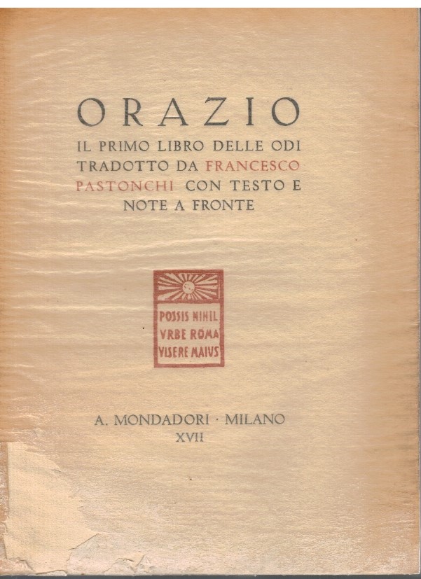 il primo libro delle odi
