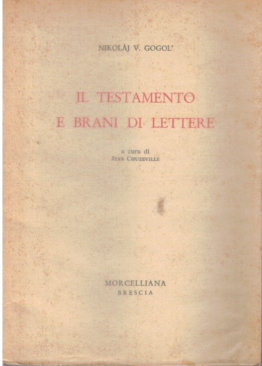 Il testamento e brani di lettere