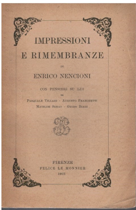 Impressioni e rimembranze