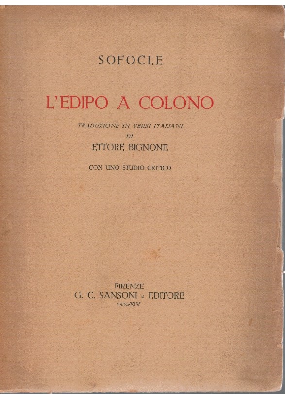 L'Edipo a Colono