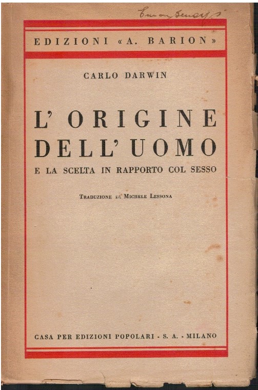 L'origine dell'uomo e la scelta in rapporto col sesso