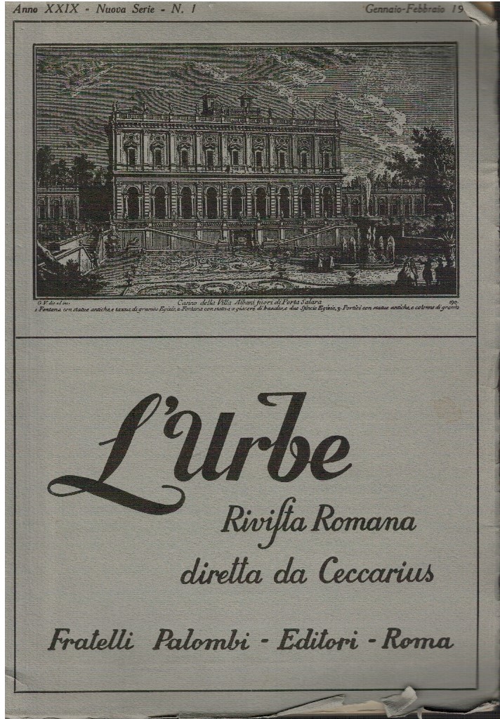L'Urbe. Rivista romana diretta da Ceccarius