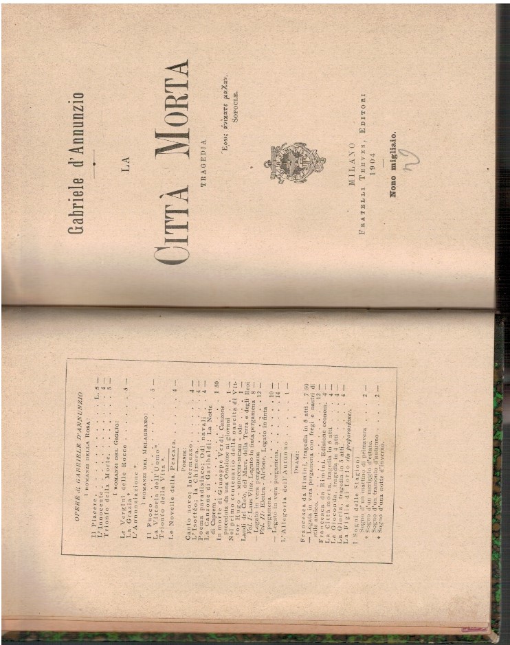 La città morta. Tragedia