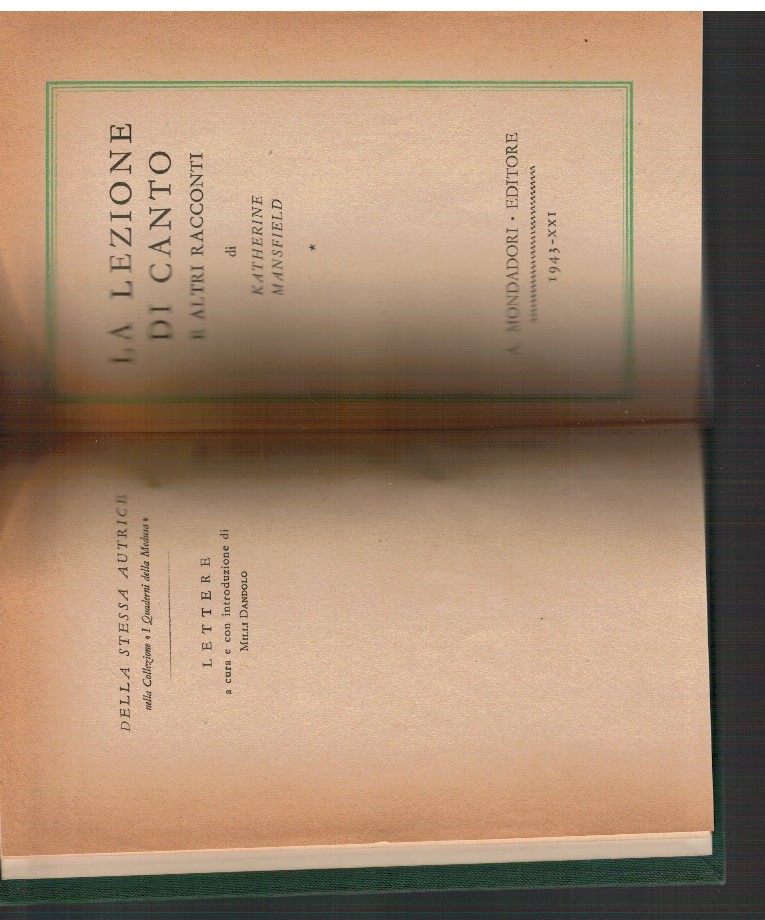 La lezione di canto e altri racconti