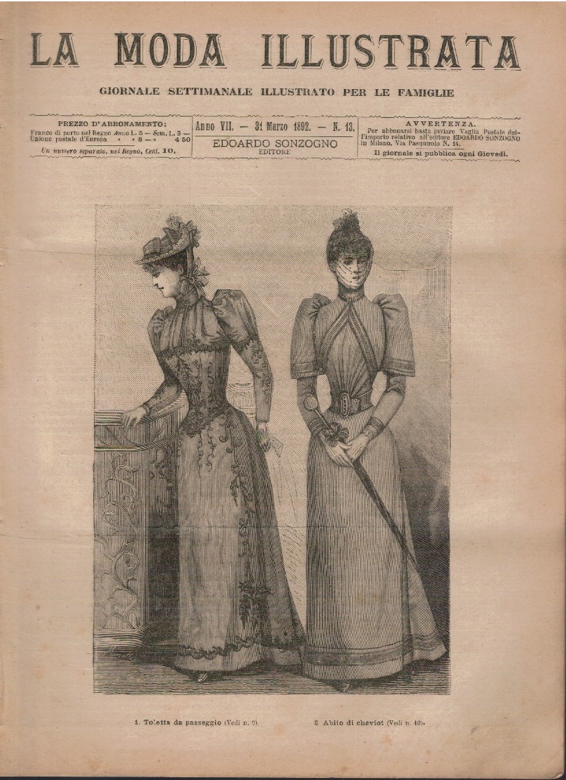 La moda illustrata. Giornale settimanale illustrato per le famiglie N.13