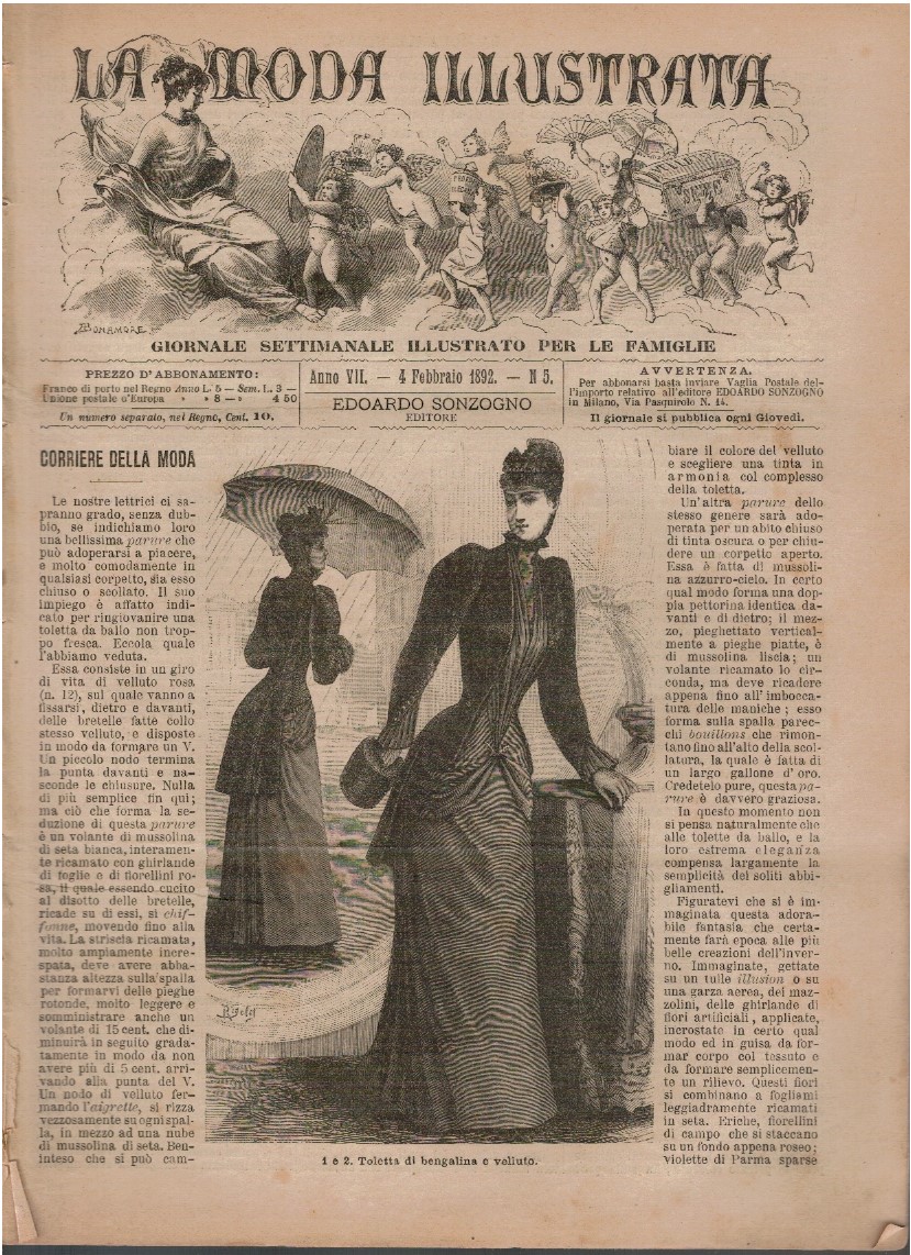 La moda illustrata. Giornale settimanale illustrato per le famiglie N.5