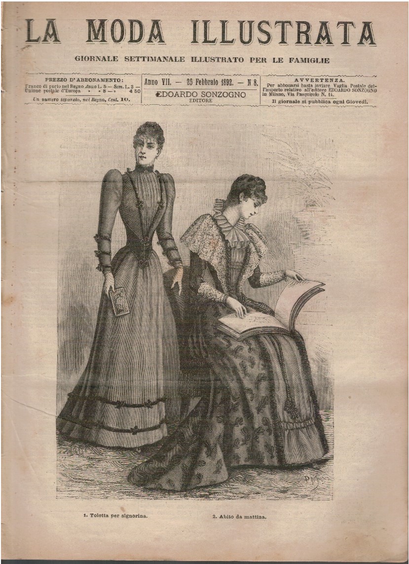 La moda illustrata. Giornale settimanale illustrato per le famiglie N.8