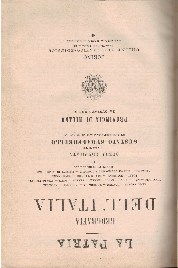 La patria. Geografia dell'Italia. Provincia di Milano