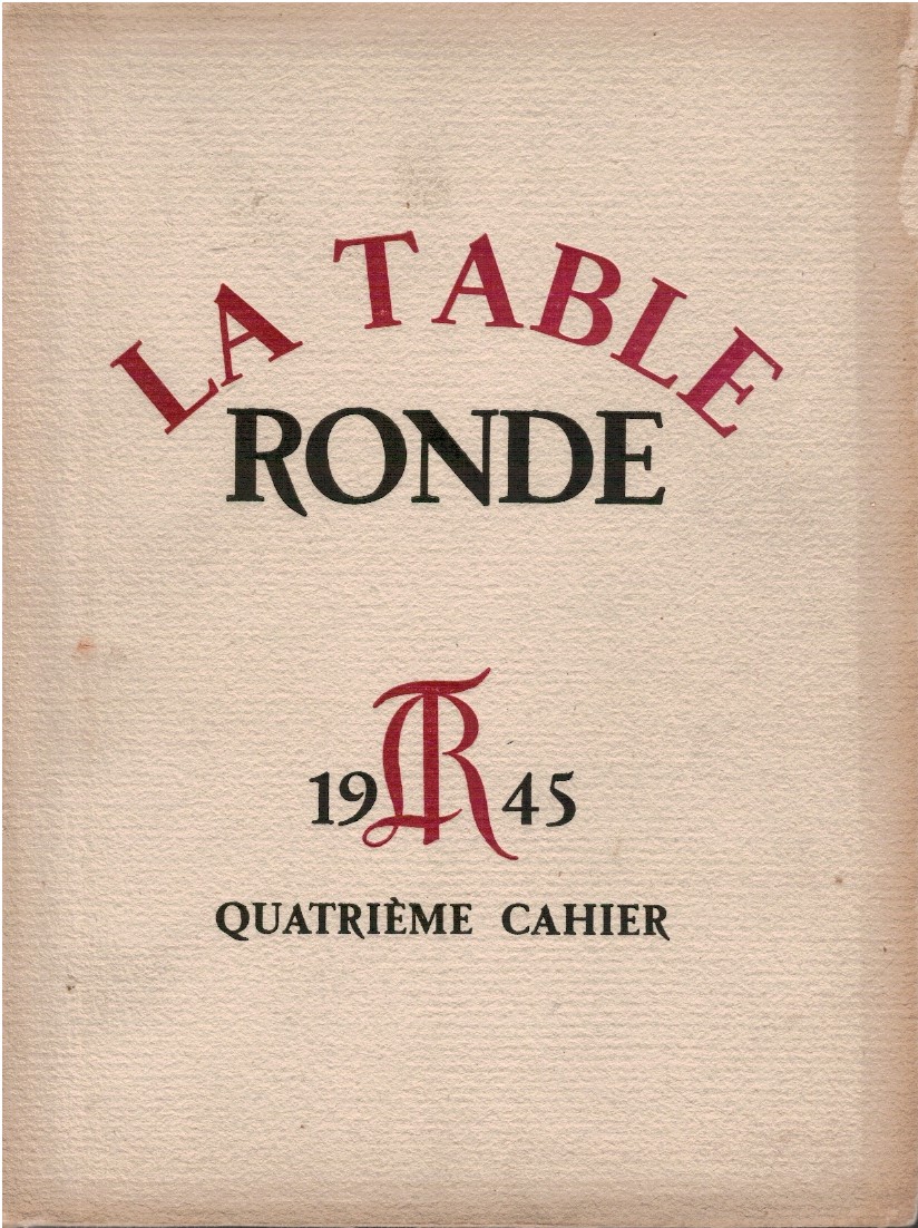 La Table Ronde. Quatrième cahier