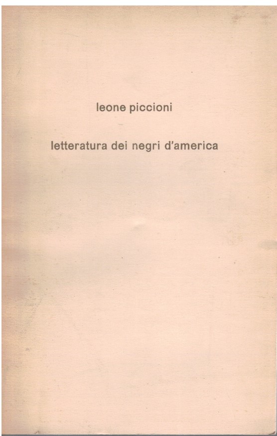 Letteratura dei negri d'America
