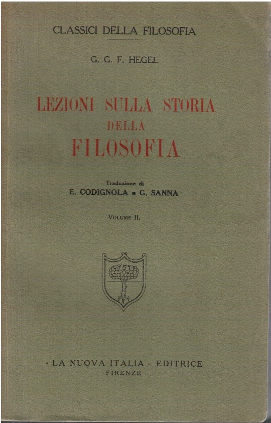 Lezioni sulla storia della filosofia volume II