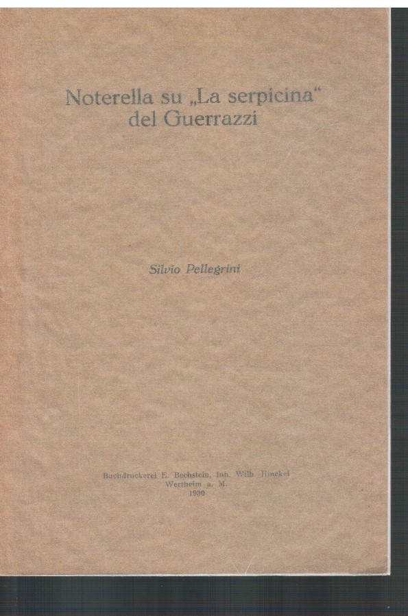 Noterella su "La Serpicina" del Guerrazzi