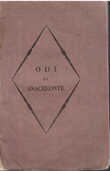 Odi di anacreonte tradotte da Vincenzo Carissoli