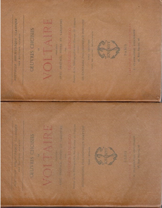 Oeuvres choisies de Voltaire. Dictionnaire philisophique portatif