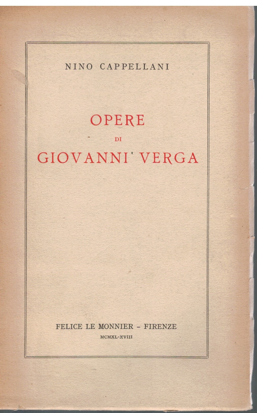 Opere di Giovanni Verga