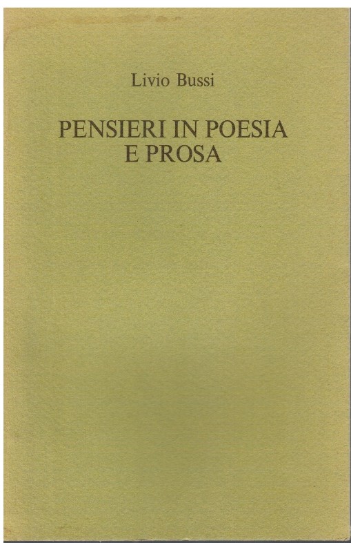 Pensieri in poesia e prosa
