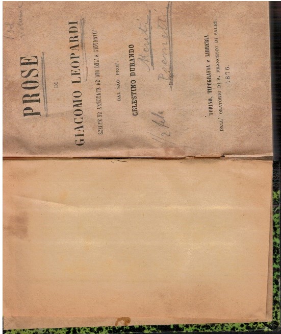 Prose di Giacomo Leopardi scelte ed annotate ad uso della …