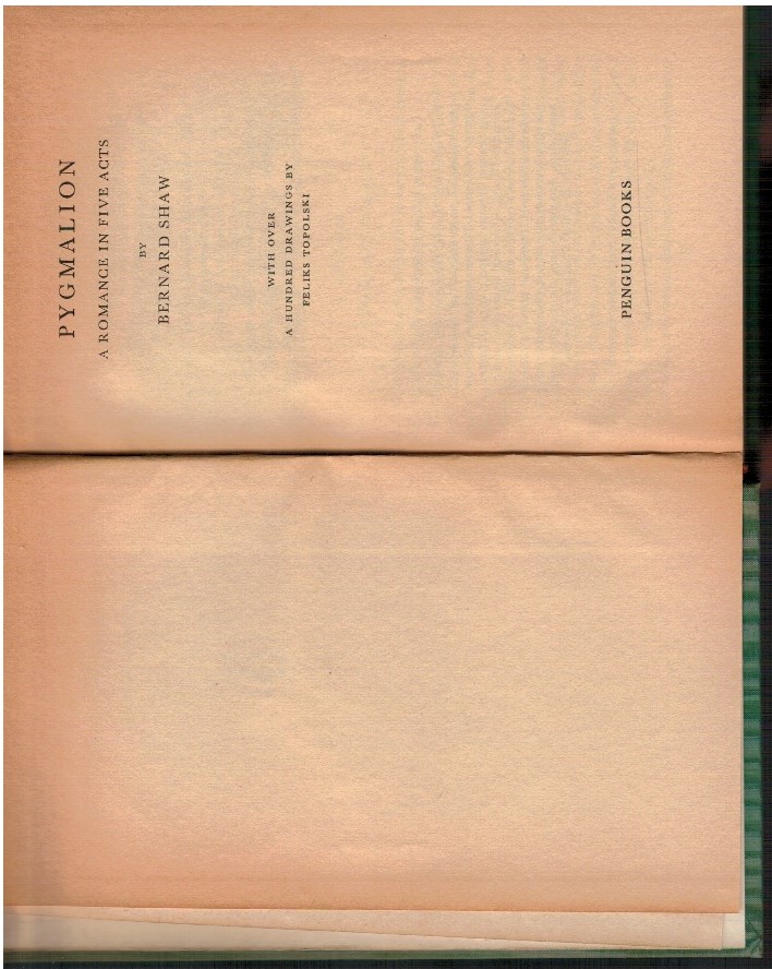 Pygmalion a romance in five acts