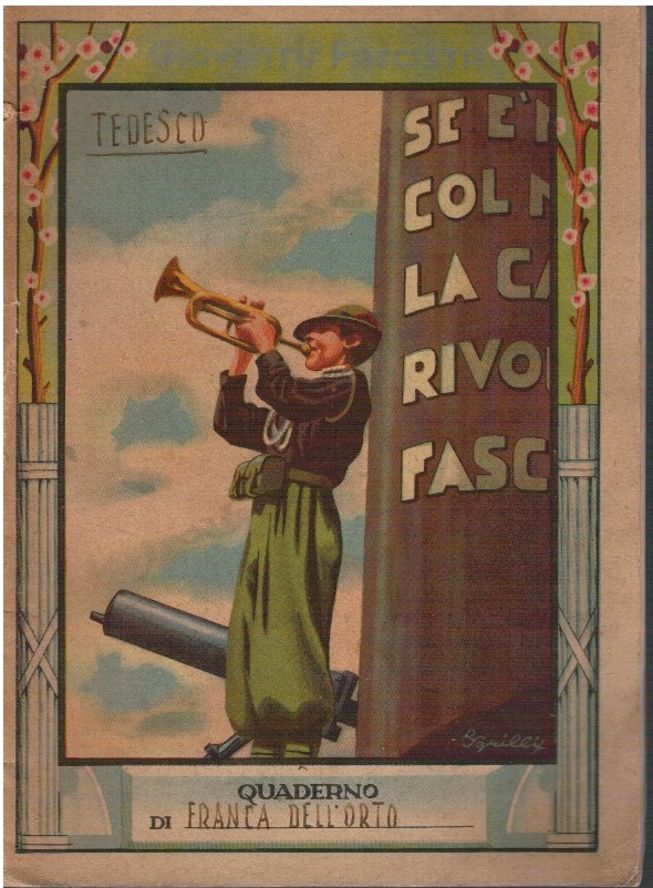Quaderno balilla - Gioventu' fascista - Tedesco