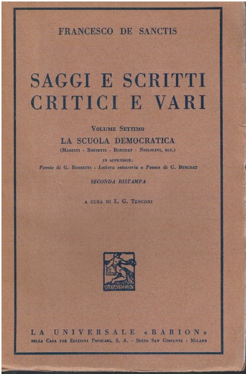 Saggi e scritti critice e vari volume settimo La scuola …