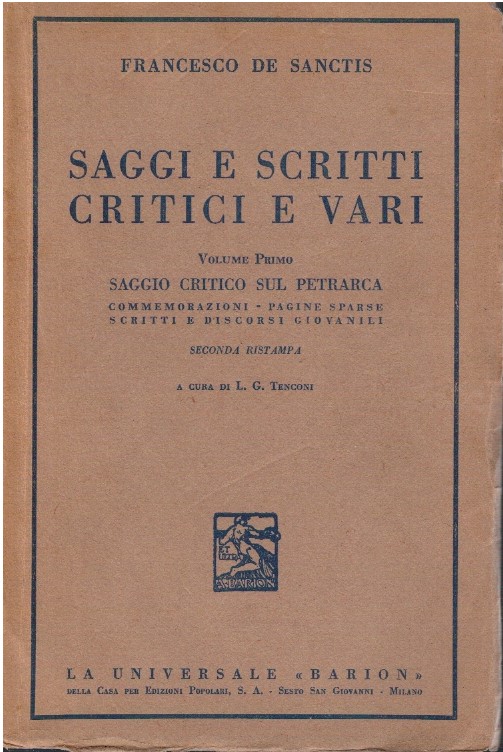 Saggi e scritti critici e vari volume primo saggio critico …