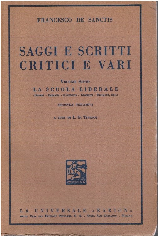 Saggi e scritti critici e vari volume sesto la scuola …