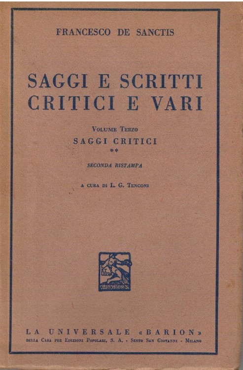 Saggi e scritti critici e vari Volume terzo