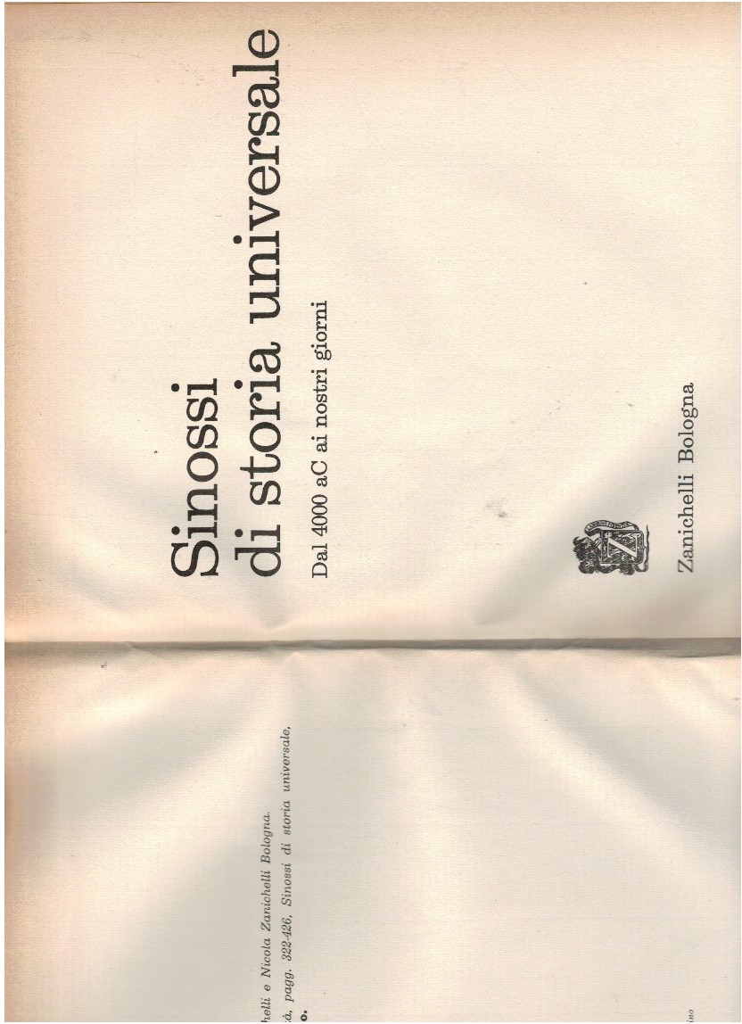 Sinossi di storia universale dal 4000 aC ai giorni nostri