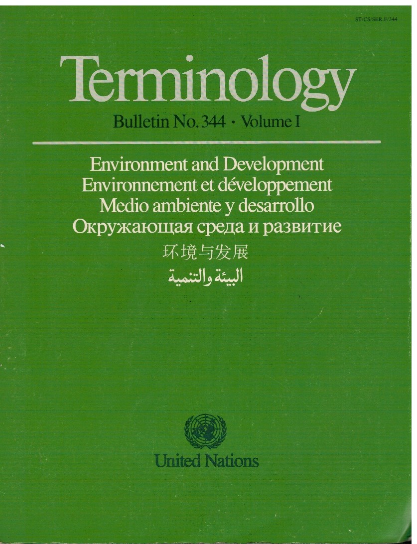 Terminology Bulletin No. 344 Vol I